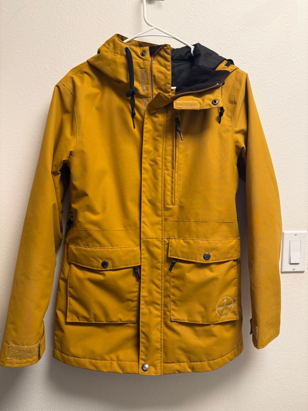 Airblaster stay wild Mustard Yellow snowboarding jacket